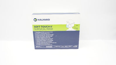 Halyard 47500 Soft Touch II Surgical Mask, Blue - Box of 50
